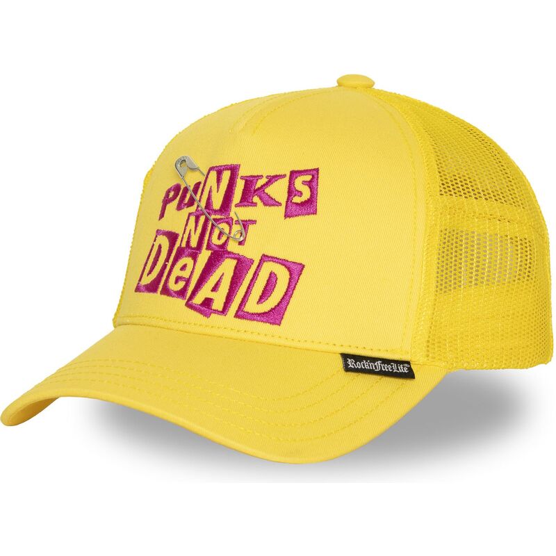 kapa-zaobljena-zuta-snapback-n294-punks-not-dead-rocknfreelife