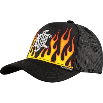 Kapa zaobljena crna snapback N°216 Burning Rock’nFreeLife