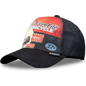 Kapa zaobljena crna snapback N°240 Spark Plugs Rock’nFreeLife