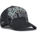 kapa-zaobljena-crna-podesiv-distressed-floral-gothic-ed-hardy