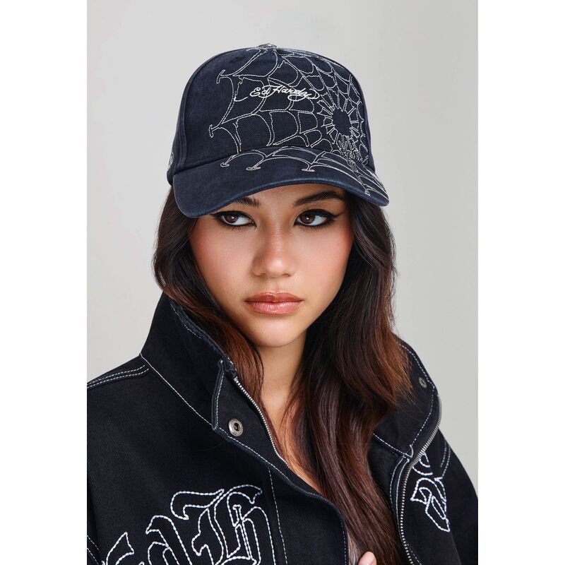 kapa-zaobljena-crna-podesiv-spiderweb-ed-hardy
