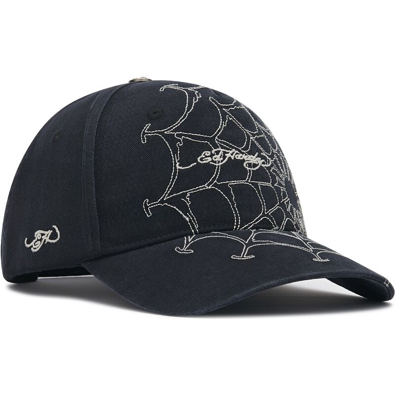 kapa-zaobljena-crna-podesiv-spiderweb-ed-hardy