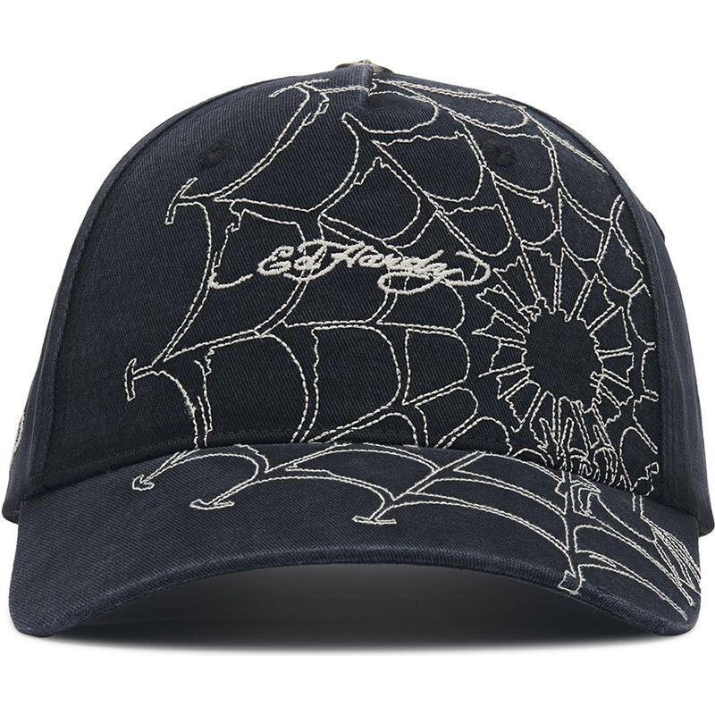 kapa-zaobljena-crna-podesiv-spiderweb-ed-hardy