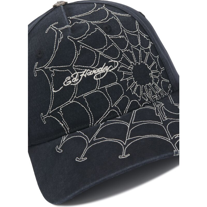 kapa-zaobljena-crna-podesiv-spiderweb-ed-hardy