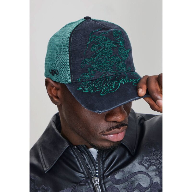 kapa-zaobljena-crna-snapback-outline-distressed-ed-hardy