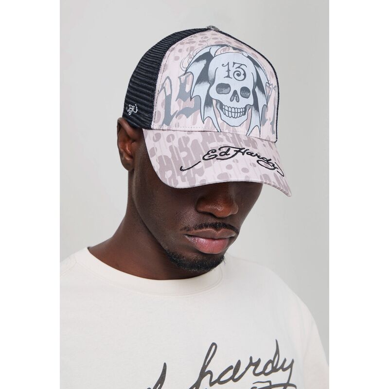 kapa-zaobljena-siva-snapback-13-skull-ed-hardy