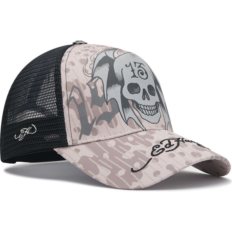 kapa-zaobljena-siva-snapback-13-skull-ed-hardy