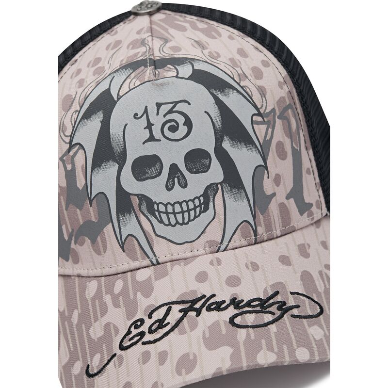 kapa-zaobljena-siva-snapback-13-skull-ed-hardy