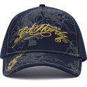 kapa-zaobljena-mornarsko-plava-snapback-outline-dragons-ed-hardy