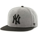 47-brand-flat-brim-mlb-new-york-yankees-grey-snapback-cap