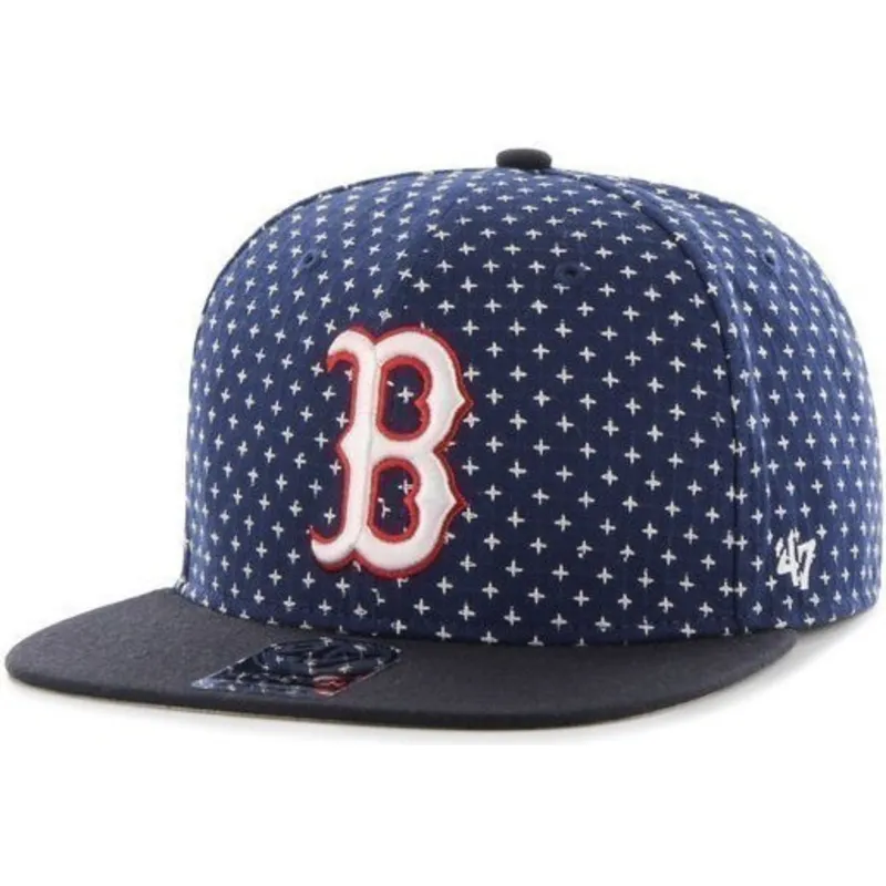 kapa-ravna-mornarsko-plava-snapback-estampado-cruces-boston-red-sox-mlb-47-brand kapa-ravna-mornarsko-plava-snapback-estampado-cruces-boston-red-sox-mlb-47-brand