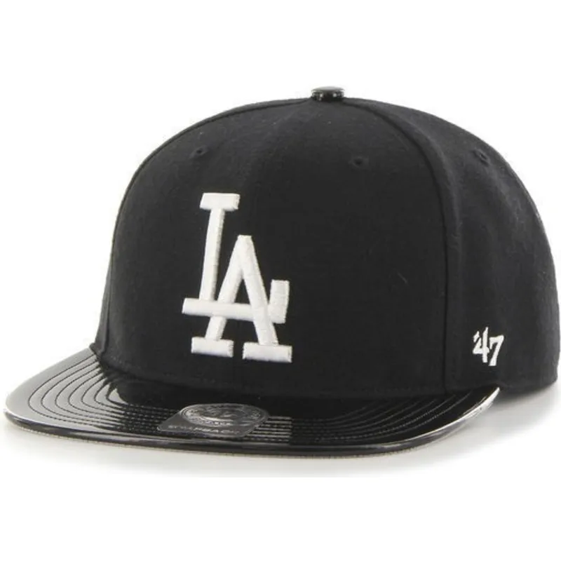 kapa-ravna-crna-snapback-brillante-los-angeles-dodgers-mlb-47-brand
