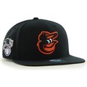 47-brand-flat-brim-side-logo-mlb-baltimore-orioles-smooth-black-snapback-cap