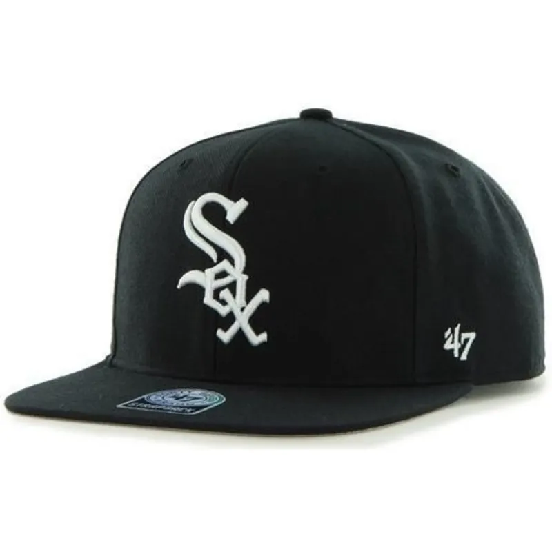 kapa-ravna-crna-snapback-lateral-chicago-white-sox-mlb-47-brand