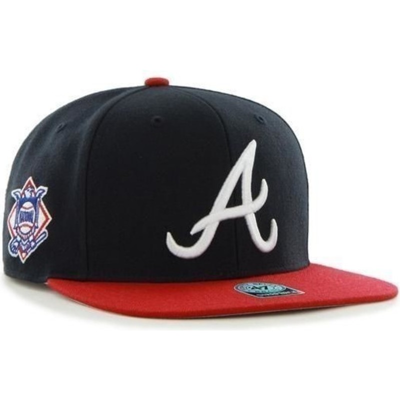 47-brand-flat-brim-mlb-atlanta-braves-navy-blue-snapback-cap