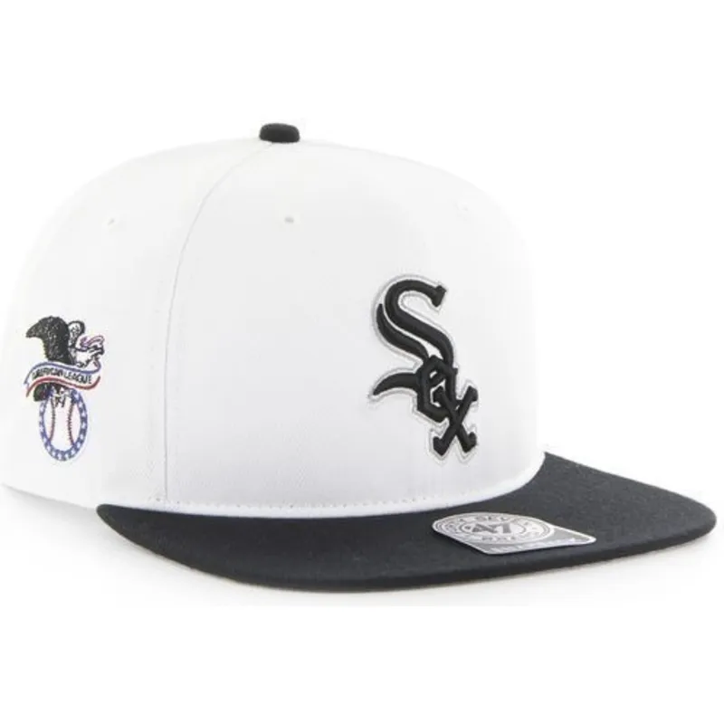 kapa-ravna-bijela-snapback-lateral-chicago-white-sox-mlb-47-brand