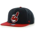 47-brand-flat-brim-old-logo-side-logo-mlb-cleveland-indians-smooth-navy-blue-snapback-cap