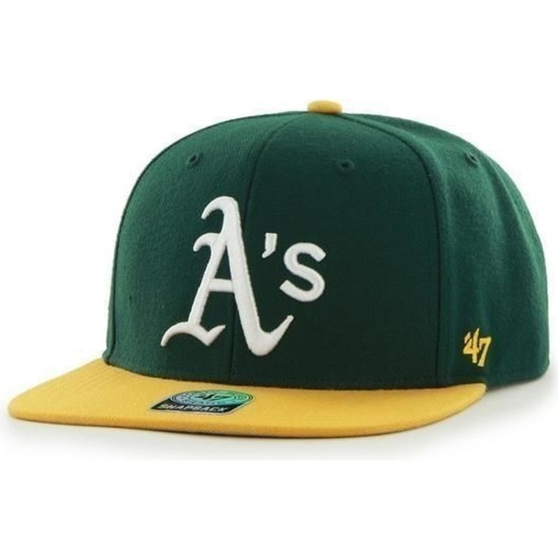 47-brand-flat-brim-side-logo-mlb-oakland-athletics-smooth-green-snapback-cap