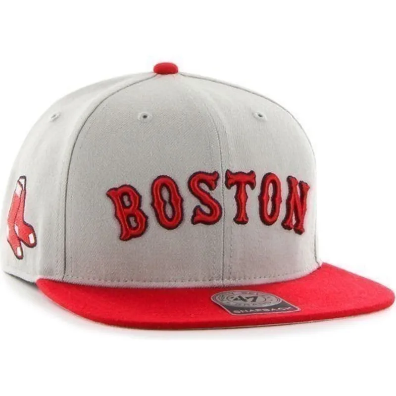 kapa-ravna-siva-snapback-lateral-boston-red-sox-mlb-47-brand
