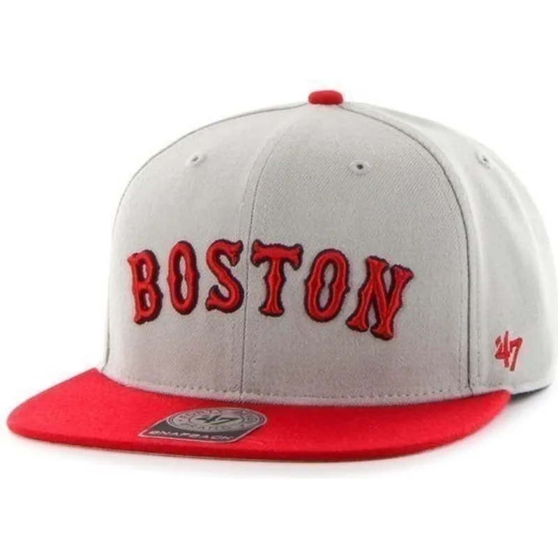 kapa-ravna-siva-snapback-lateral-boston-red-sox-mlb-47-brand