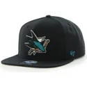 kapa-ravna-crna-snapback-san-jose-sharks-nhl-47-brand