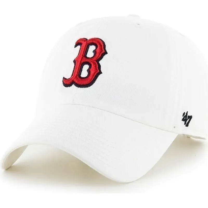 kapa-zaobljena-bijela-podesiv-boston-red-sox-mlb-47-brand