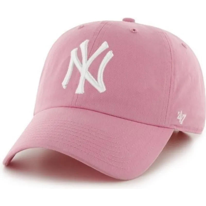 kapa-zaobljena-ruzicasta-podesiv-new-york-yankees-mlb-47-brand