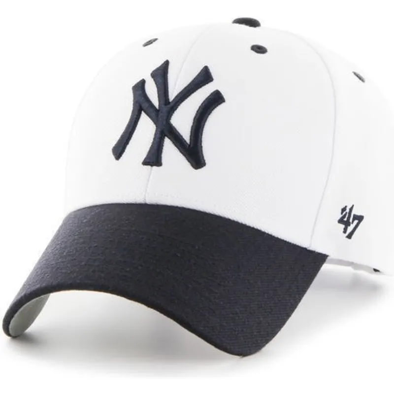 kape-zaobljena-bijela-podesiva-traka-new-york-yankees-mlb-47-brand