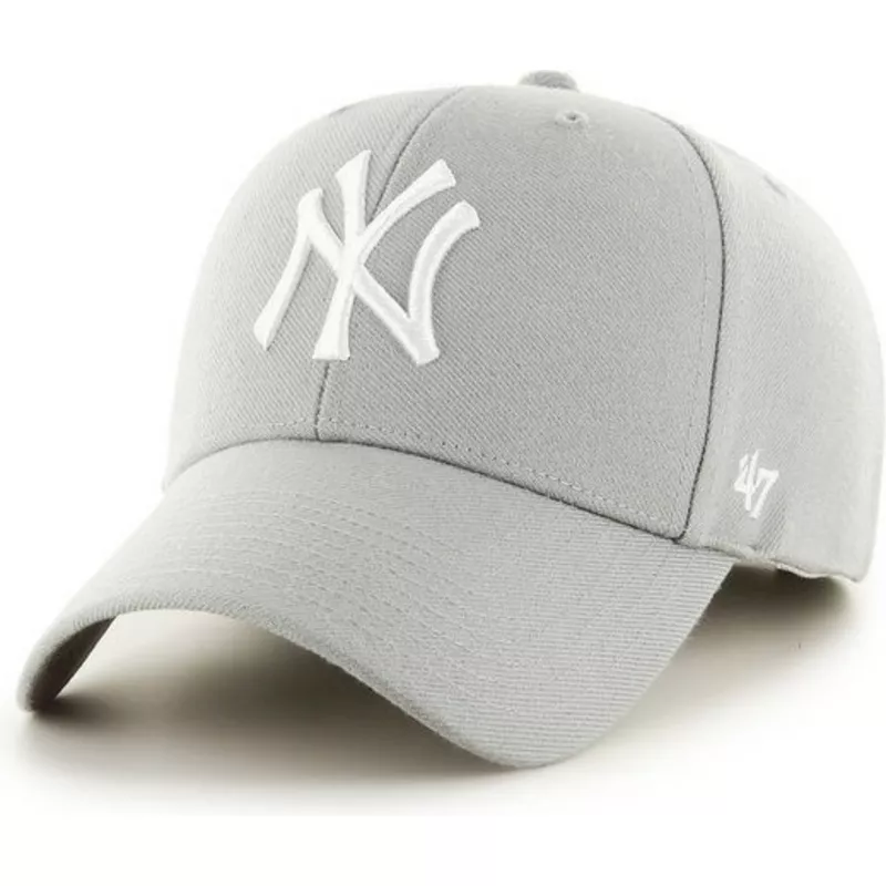 47-brand-curved-brim-new-york-yankees-mlb-grey-cap
