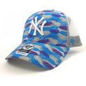 47-brand-leaf-print-new-york-yankees-mlb-blue-trucker-hat