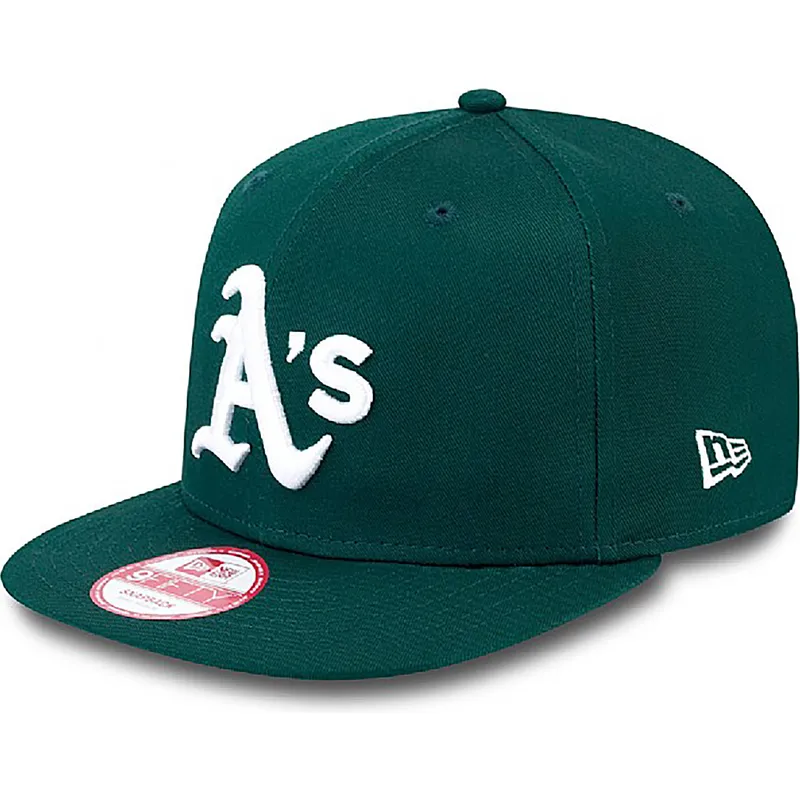 new-era-flat-brim-9fifty-essential-oakland-athletics-mlb-black-snapback-cap