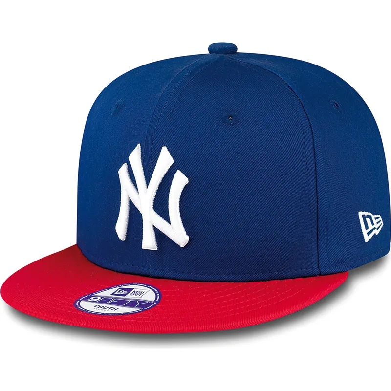 cap-ravna-blue-snapback-za-djecu-9fifty-cotton-block-new-york-yankees-mlb-new-era