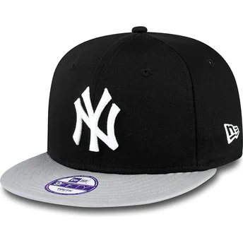 kapa-ravna-crna-snapback-za-djecu-9fifty-cotton-block-new-york-yankees-mlb-new-era