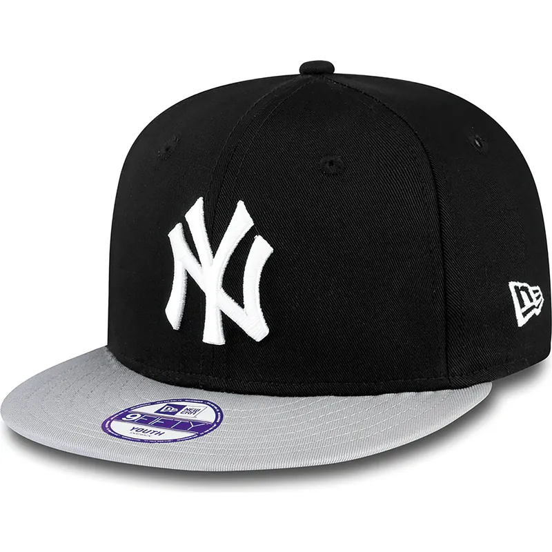 kapa-ravna-crna-snapback-za-djecu-9fifty-cotton-block-new-york-yankees-mlb-new-era