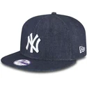 cap-ravna-navy-blue-snapback-za-djecu-9fifty-essential-denim-new-york-yankees-mlb-new-era